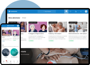 Kompetencestyring forside med app-visning